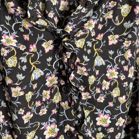 Who What Wear Black Floral Sleeveless Button Tie Waist Maxi Dress - Picture 4 of 11